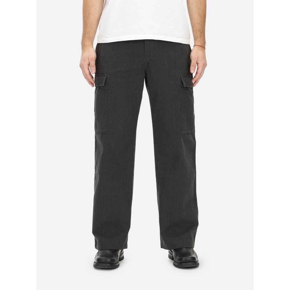 3Sixteen Cargo Pants Men's 2XL Gray Herringbone Twill Relaxed Fit Stretch Waist